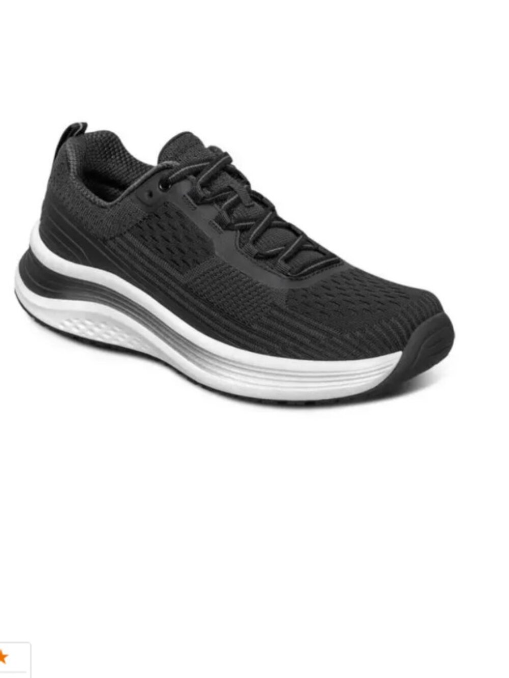 OrthoFeet Relay Women's Athletic Shoe - Black - Size 6.5M - # 87001